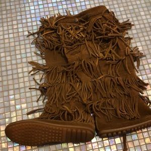 Minnetonka high suede boots. Size 6